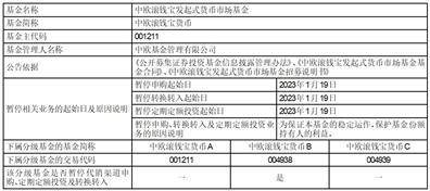 中欧基金管理有限公司关于调整 中欧货币市场基金代销渠道大额申购、 转换转入及定期定额投资限额的公告